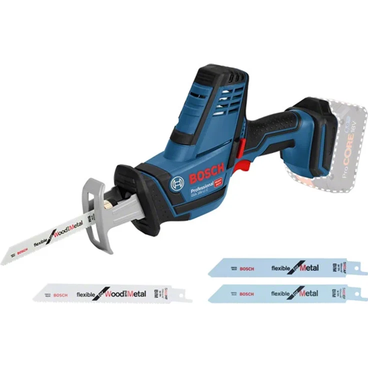 Bosch Professional 18V System Akku Säbelsäge GSA 18 V-LI C (Compact Version, 3x Säbelsägeblatt, ohne Akkus und Ladegerät, im Karton) – Bild 2