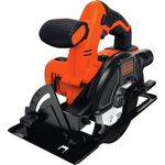 Black+Decker Akku-Kreissäge (18V, bis zu 43 mm Schnitttiefe einstellbar,  140 mm, ohne Akku und Ladegerät, mit Überlastschutz, elektrische Bremse, gummierter Griff) BDCCS18N