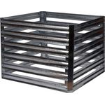 Dobar Komposter Muck für Garten- und Küchenabfälle, Kompostbehälter aus verzinktem Metall, 93 x 93 x 70 cm