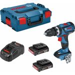 Bosch Professional Schlagbohrschrauber GSB 18V-60 C (2 x 2,0 Ah + GAL1880CV + L-Boxx136)