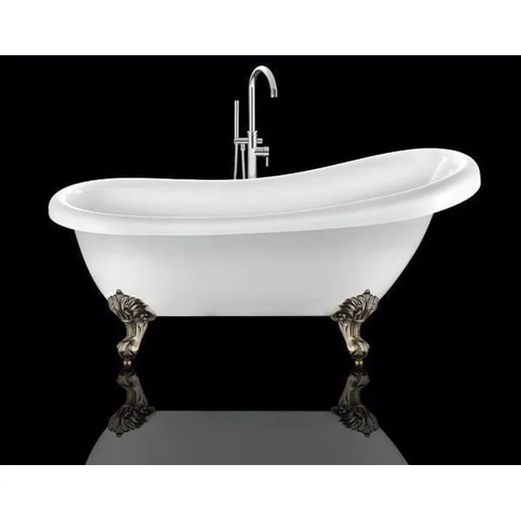 Rogier&mothes - Freistehende Badewanne mit Füßen RICHMOND Adlerfüße ALTBRONZE 155 cm