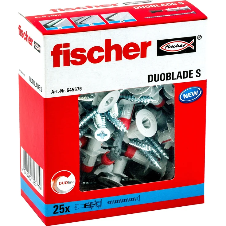 fischer Hohlraumbefestigung DUOBLADE grau-rot-metall, 545676 - Preisvergleich – Bild 1