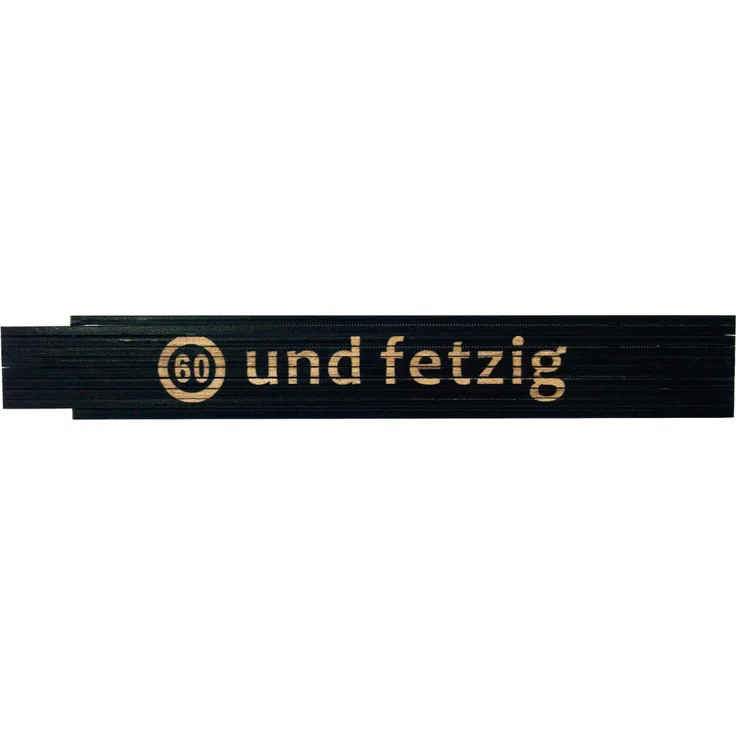 Zollstock 60 und fetzig'' ''2 m, schwarz''''