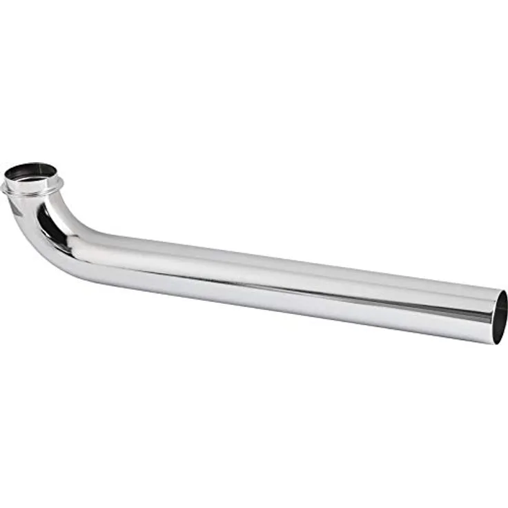 Cornat Abgangsrohr 90° - 1 1-4 Zoll x 32 mm - 300 mm Länge - zur Verbindung des Abwasseranschlusses - Metall verchromt - Pflegeleicht & korrosionsbeständig - TEC318205