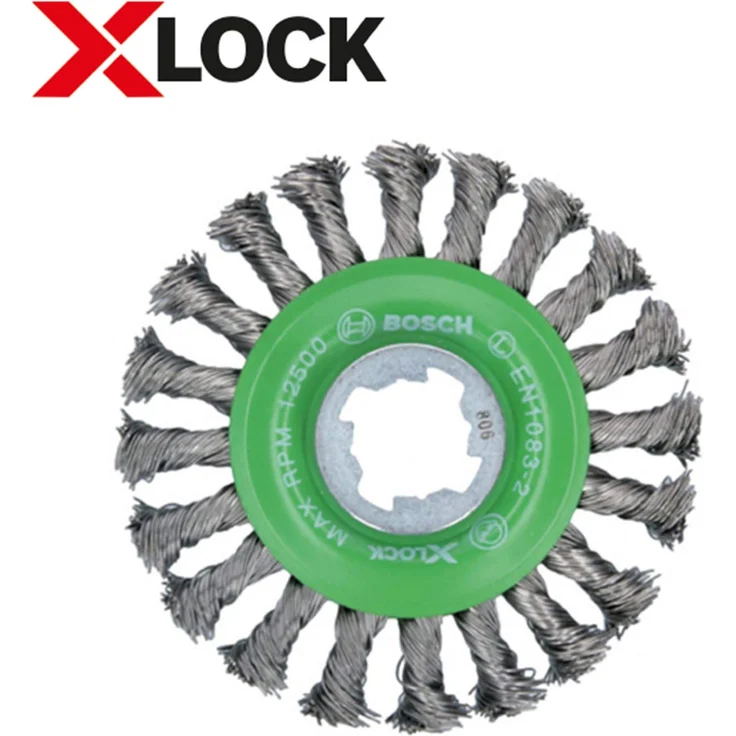 Bosch Professional Scheibenbürste gezopfter Draht Heavy (für Inox, X-LOCK, rostfrei, Ø 115 mm, Drahtstärke 0,5 mm) - Preisvergleich – Bild 1