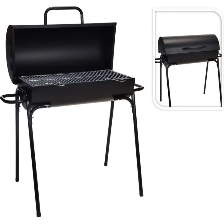 ProGarden Holzkohlegrill Zylinderform 33 cm Durchmesser