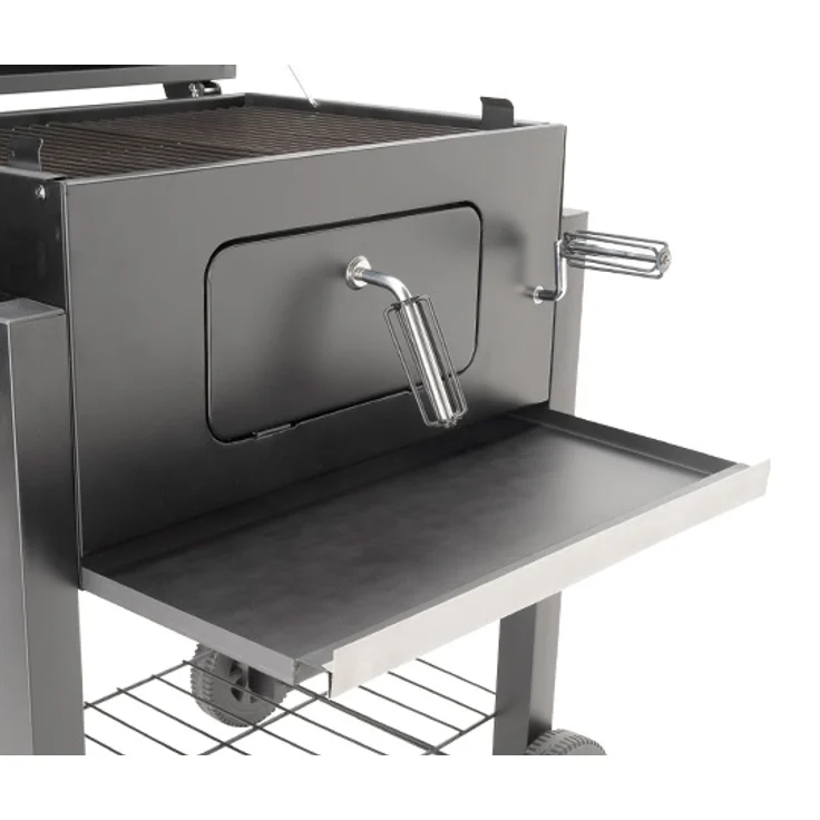 GrillChef Deckel-Holzkohlegrillwagen, schwarz, Grillfläche 44 x 56 cm – Bild 4