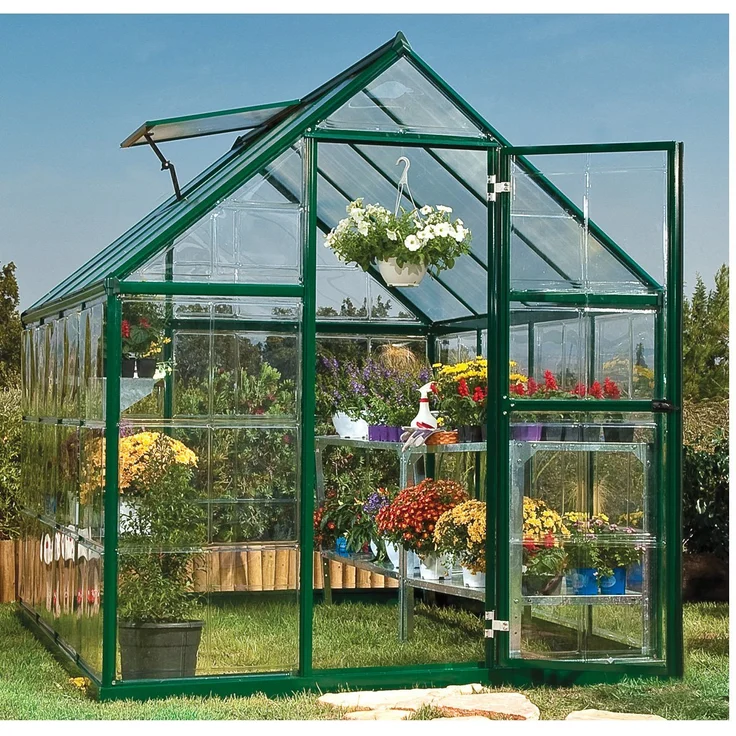 Palram Hybrid Gewächshaus, Grün, 247x185x208 cm – Bild 1