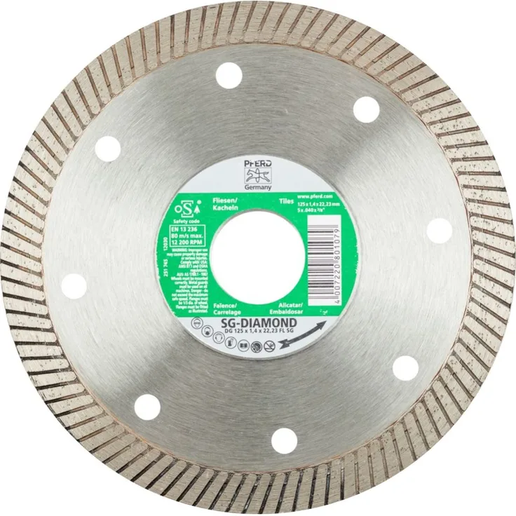 Pferd 68000032 Diamant-Trennscheibe DG 125x1,2x22,23 FL SG