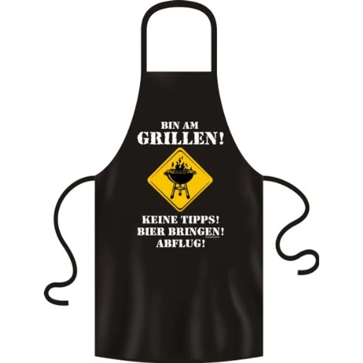 Rahmenlos Grillschürze bin am Grillen (70 x 100 cm) – Bild 1