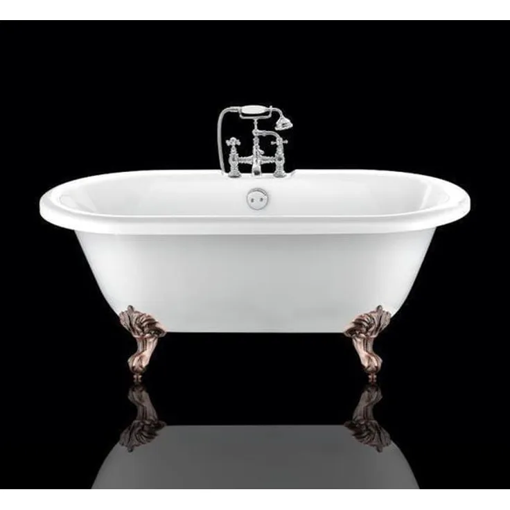 Rogier&mothes - Freistehende Badewanne mit Füßen CHELSEA Adlerfüße ALTKUPFER 151 cm