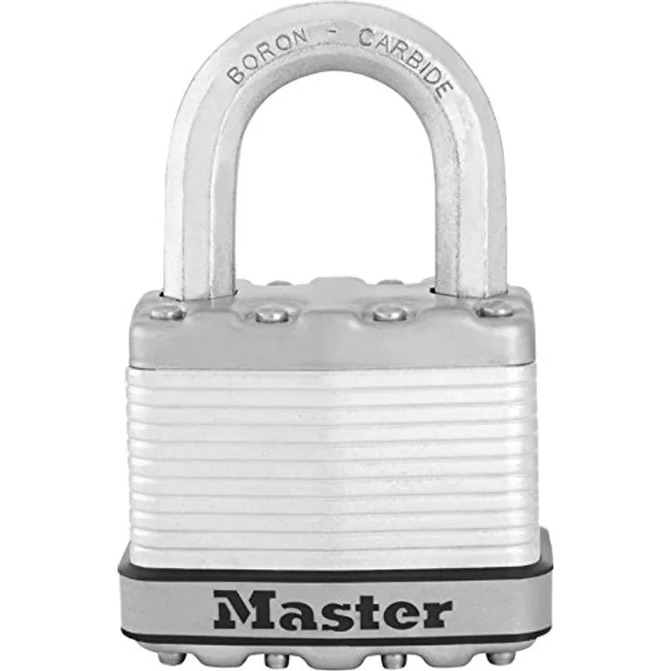 MASTER LOCK Hochsicherheits Vorhängeschloss [Schloss mit Schlüssel] [Laminiertem Stahl] [Wetterfest] M5EURD - Ideal für Lagerräume, Lagerschuppen, Garagen, Zäune