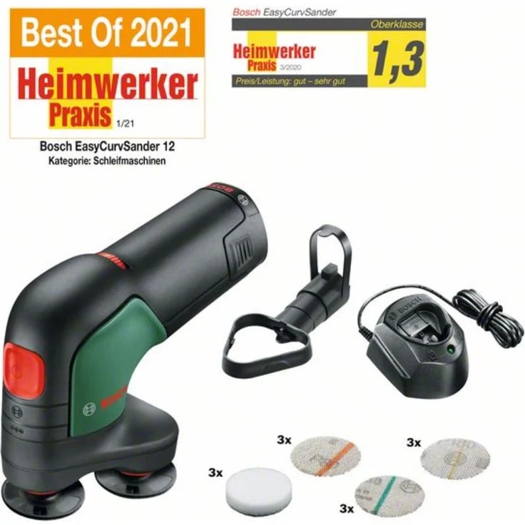 Bosch 12V Akku-Tellerschleifer und Polierer EasyCurvSander12 , 1x Akku 2,5 Ah – Bild 1