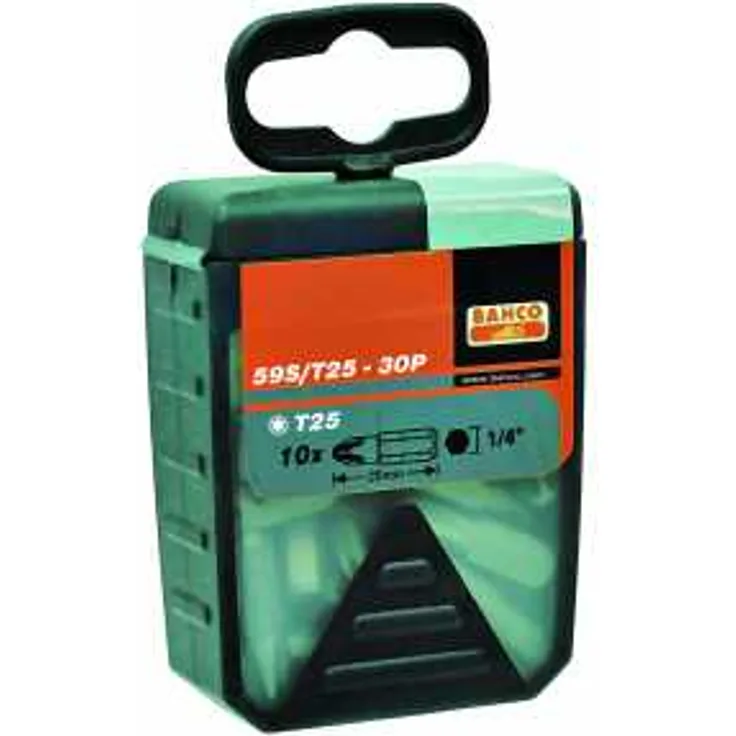 Bahco 59S-T30-30P BH59S-T30-30P Bits für Torx Schrauben 25mm T30 30 Stück