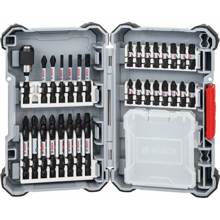 Schrauberbit-Set Impact Control ,  Bohraufsatz-Set ,  31-tlg. Zubehör Set für Akku-Schrauber ,  22x Schrauberbits, 6x Doppelklingen, 1x Universalhalter magnetisch, 1x leere Box im Koffer – Bild 1