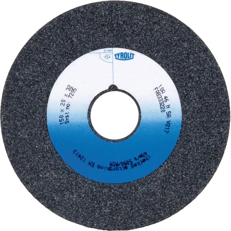 Tyrolit 147626 Schleifbockscheibe Normalkorund Form 1 gerade, Korn 60, 125 mm x 20 mm x 32 mm