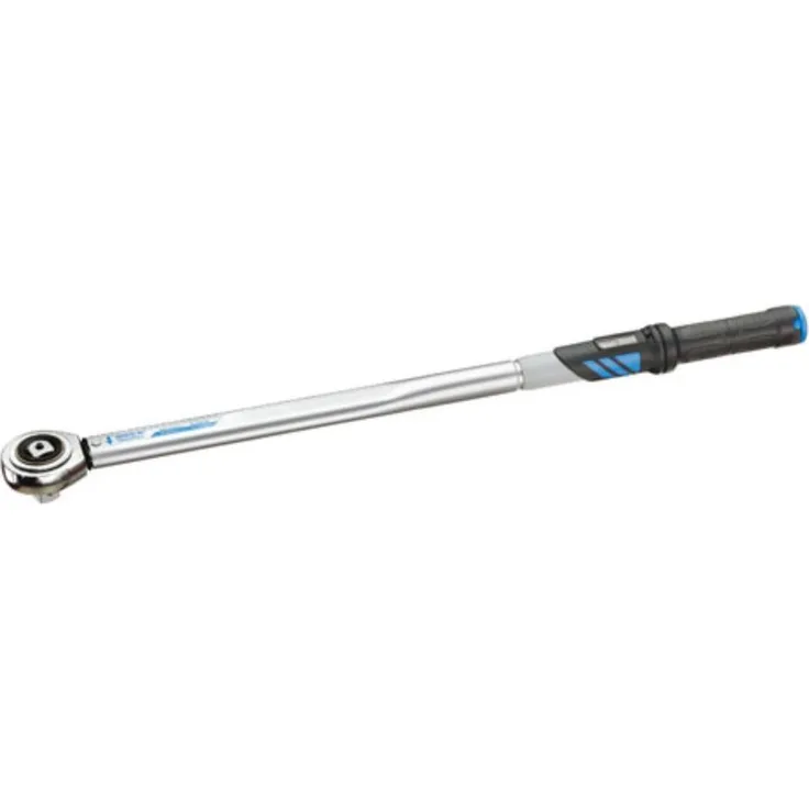 GEDORE Dremaster Drehmomentschlüssel, 3-4 Zoll, 110-550 Nm, Mit Durchsteckvierkant und Stiftsicherung, Stahlrohr, Silber-Schwarz-Blau