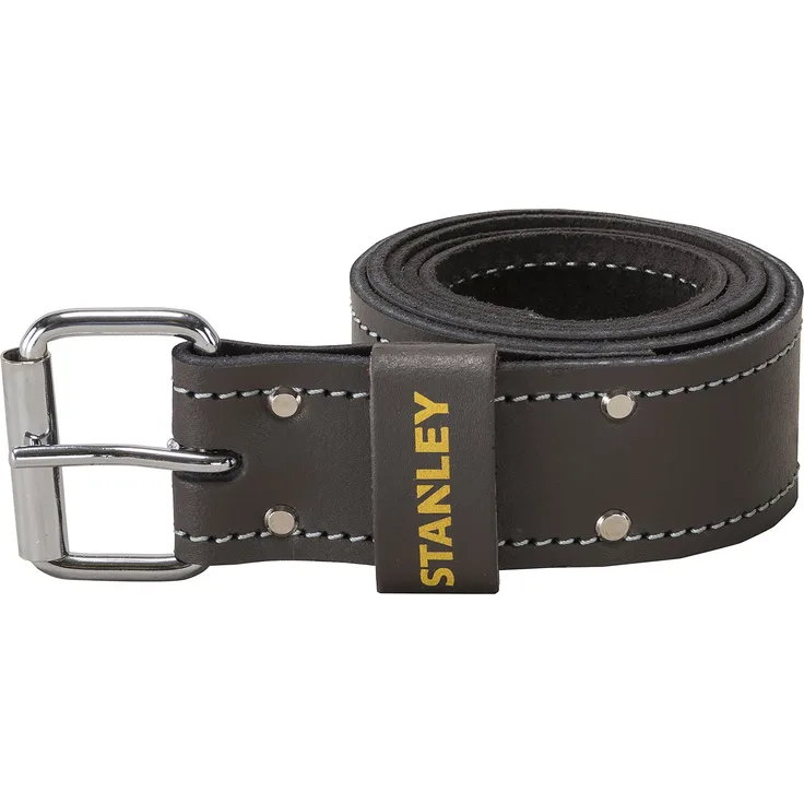 Stanley STST1-80119 Ledergürtel, Breite: 4,5 cm, Länge: 126 cm, 16 Loch ,  Werkzeuggürtel Herren