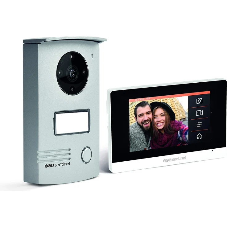 Video-Türsprechanlage mit Monitor, extra flach, Touchscreen, 4,3 Zoll – Bild 1