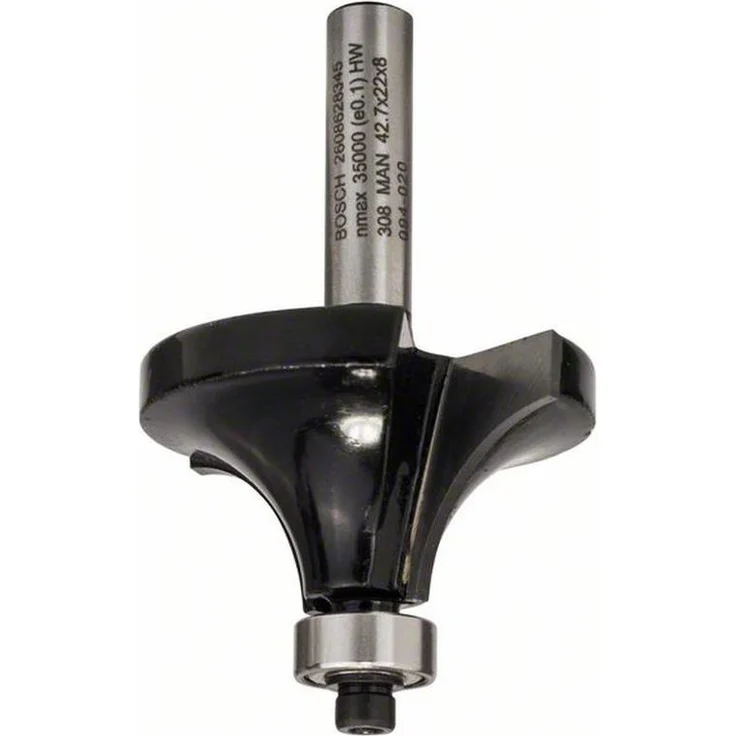 Bosch Professional Abrundfräser Standard for Wood (für Holz, Radius 15 mm, Arbeitslänge 22 mm, Zubehör Handfräse) – Bild 1