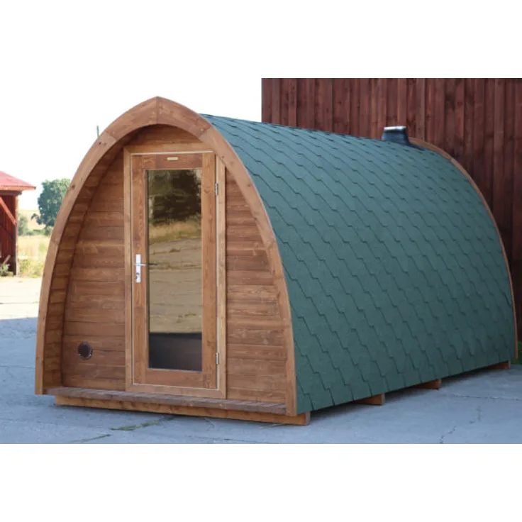 via nordica SaunaPod Adalbert 4.8m Vordach 3-Raum