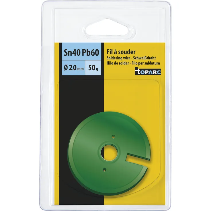 GYS Spule mit Lötdraht - 40 % Zinn - Durchmesser 2,0 mm - 50 G, 1 Stück, 046610