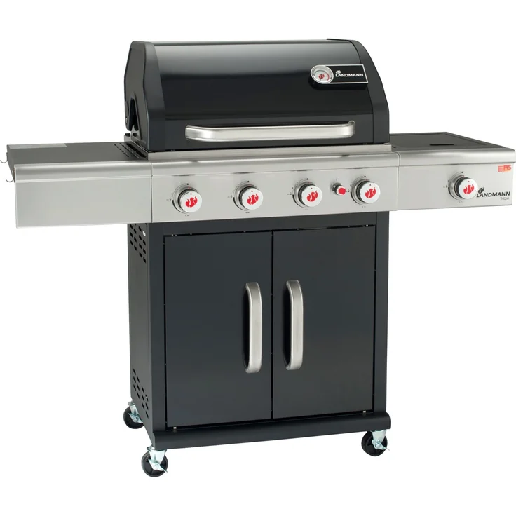 LANDMANN Gasgrill 12962 Triton PTS 4.1 schwarz, Maße 120 x 140 x 57 cm – Bild 1