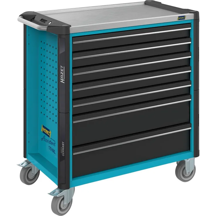 Hazet Werkstattwagen Assistent Schubladen flach: 7 x 77 x 696 x 398 mm Schubladen hoch: 1 x 162 x 696 x 398 mm (179NXL-8/321)