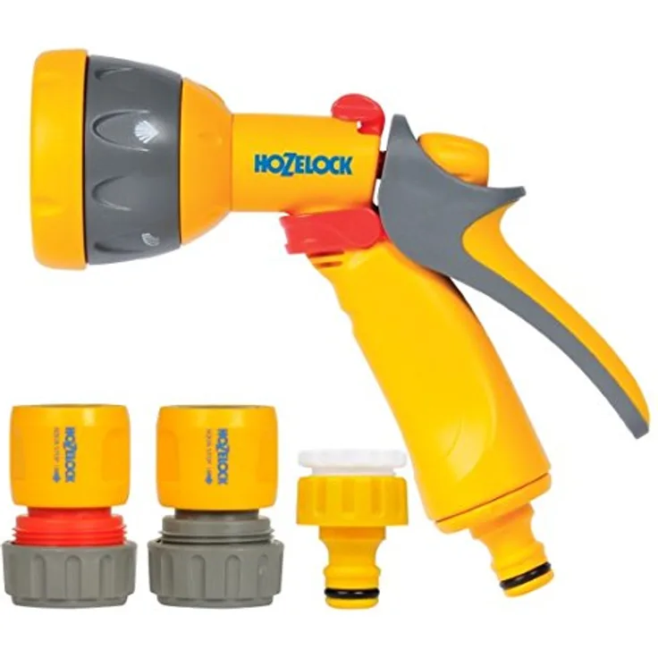 Hozelock Kit pistola Multi Spray + conectores de 19 mm, Standard, 24,5 x 18,2 x 6,7 cm