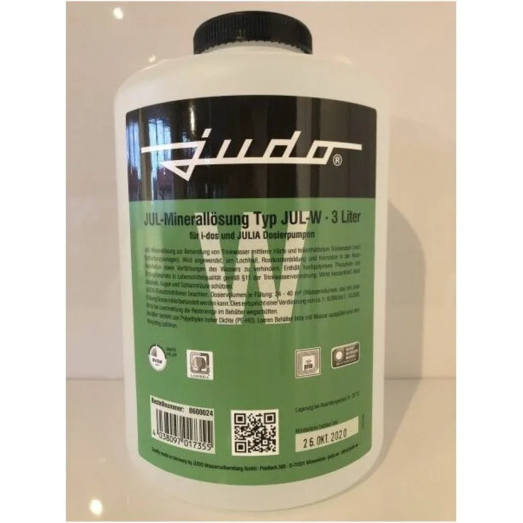 Judo JUL-W Minerallösung für Härtegrad 1und2, Flasche mit 3 Liter grün, 8600024-SW12923