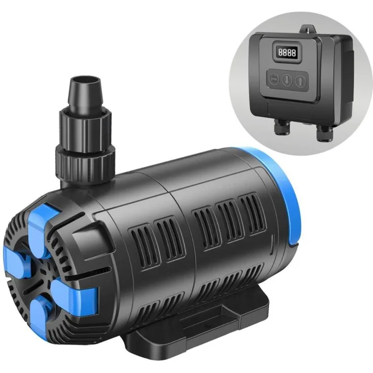 Aquaristikwelt24 T-8000 regelbare Eco Teichpumpe 18-80 Watt 3500 bis 8000 l/h