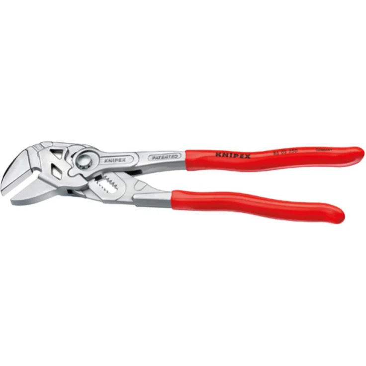 KNIPEX 86 03 300 Zangenschlüssel Zange und Schraubenschlüssel in einem Werkzeug mit Kunststoff überzogen verchromt 300 mm – Bild 1