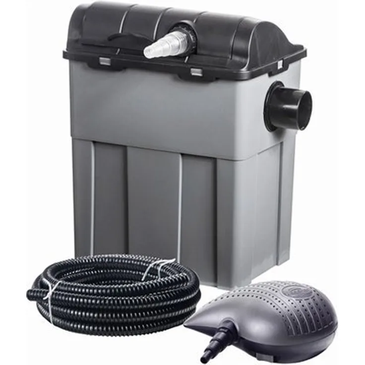 HEISSNER Durchlauffilter-Set FPU 10100 mit UVC-Klärer für Teiche bis 10.000 l