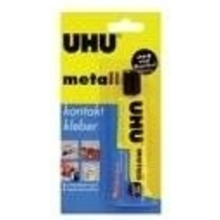 UHU Kontaktkleber metall, 30 g in der Tube schnellanziehender, tropffreier Kontaktkleber für Metall (46670) - Preisvergleich – Bild 1