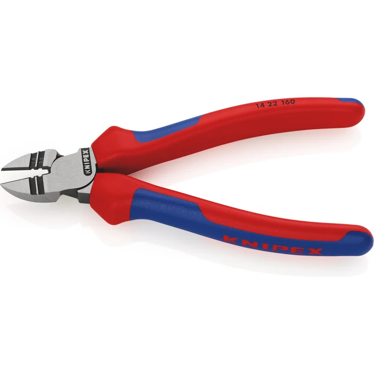KNIPEX 14 22 160 Abisolier-Seitenschneider schwarz atramentiert mit Mehrkomponenten-Hüllen 160 mm – Bild 2