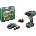 Bosch Advanced Impact 18 06039B5108 Power for All 18V Akku-Schlagbohrschrauber 1 x 2,5 Ah mit Akku mit Ladegerät mit Tragekoffer