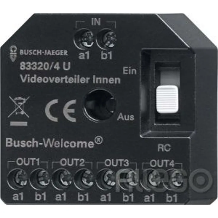 Busch-Jaeger Aktiv Videoverteiler innen Unterputz 83320 4 U
