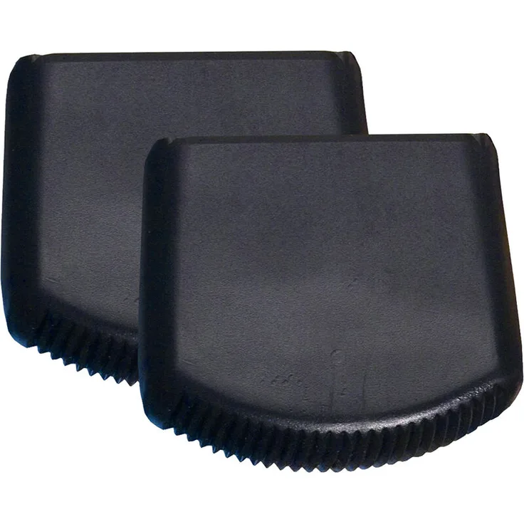 Iller Außenschuhe für Sprossen- und Stufenstehleitern 72x22mm Holmgröße in schwarz 2 Stück