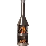 Buschbeck Holzkohlegrill Edelstahlkamin Sydney,, Grillfläche 45 cm