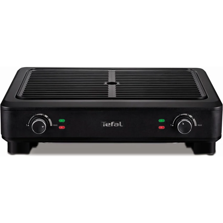 Tefal Elektrogrill Smoke Less TG9008, Elektrischer indoor BBQ Tischgrill, Wenig Rauch und Geruchsbildung, 2 unabhängige Grillflächen, Thermostate mit 5 Einstellungen, leichte Reinigung, 2000W – Bild 1