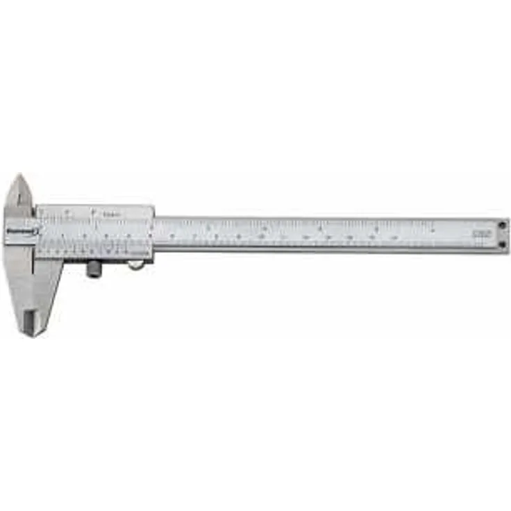 Fortis Taschenmeßschieber parallaxfrei + Feststellung 150 mm 1-50 1-1000