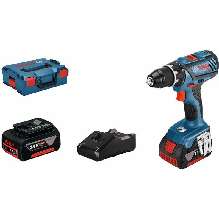 Bosch Professional Akku-Bohrschrauber GSR 18V-28, 2 x Akkus GBA 18V, Schnellladegerät GAL 18V-40 - 06019H410A – Bild 1
