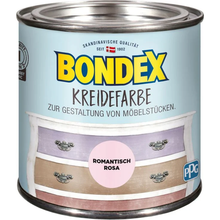 Bondex Kreidefarbe 500 ml, romantisch rosa – Bild 1