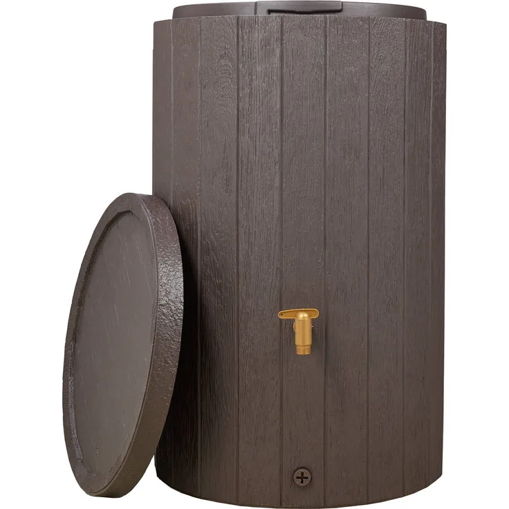 GRAF Regenspeicher » Madera « 220 l Volumen, inkl. Deckel & 3D Dekor