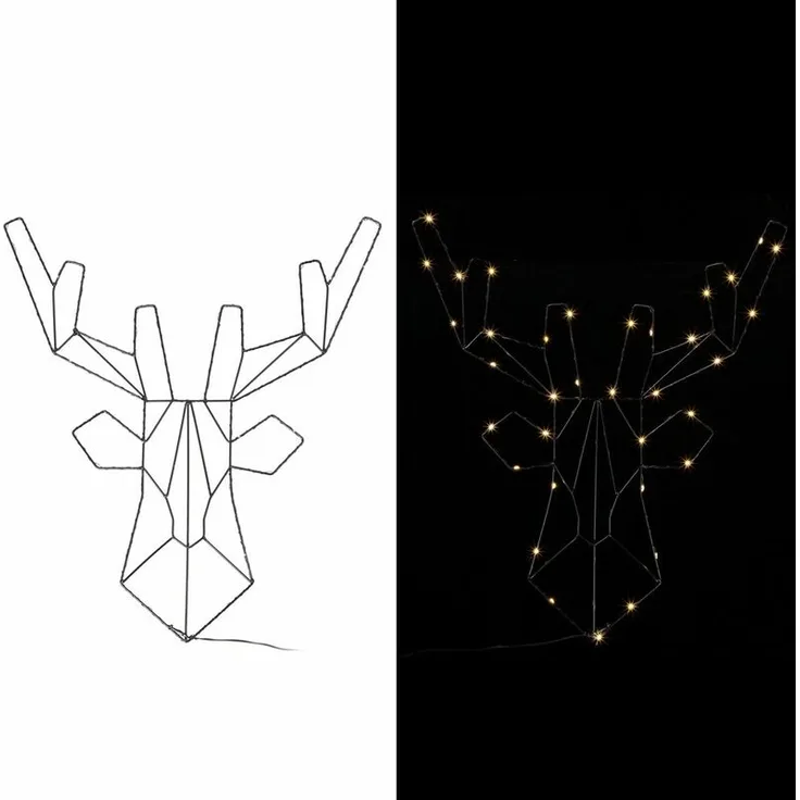 Weihnachtsdeko Figuren LED Lichterkette Beleuchtung Weihnachtsdekoration Fenster Hirsch