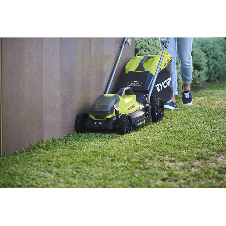 Ryobi Akku-Rasenmäher OLM1833B - Schnittbreite 33 cm, Schnitthöhe verstellbar, mit 35 l Fangsack + Mulchkeil, ohne Akku - 5133004305 – Bild 4