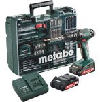 Metabo SB 18 Set Akku-Schlagbohrschrauber 602245880 Mobile Werkstatt 18 V, mit 2x 2 Ah Akkus,Ladegerät,Transportkoffer und Zubehör-Set