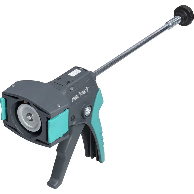 wolfcraft MG 300 Kartuschenpresse COMPACT 4357000 Kompakte Silikonspritze zum Verfugen mit Silikon, Klebstoff & Acryl Kartuschenpistole für 310ml Kartuschen – Bild 1