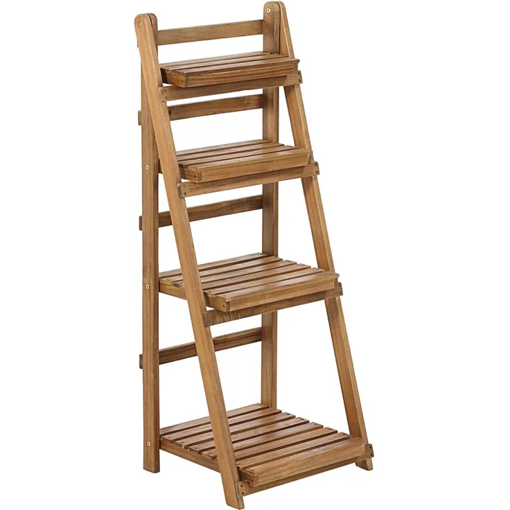 Dehner Blumenregal Macao klappbar, ca. 125 x 50 x 41 cm, FSC Akazienholz, natur