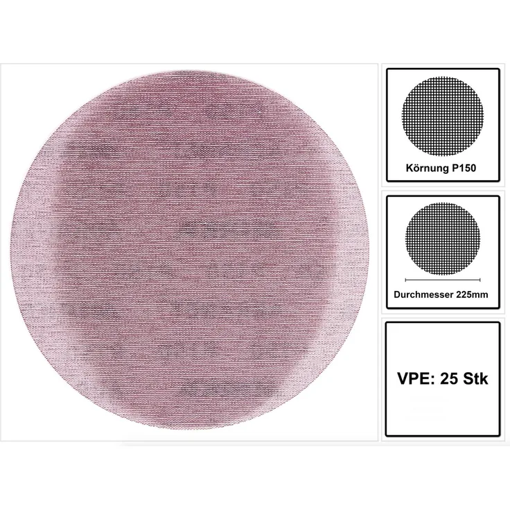 Mirka 2975009 5422302515 Abranet 225 mm Klettverschluss P150